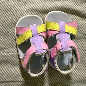 See Kai Run Kids Sandals - Pink, Yellow, and Purple